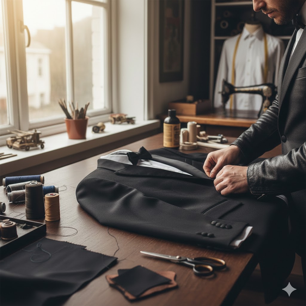Formal tuxedo with perfect shoulder fit
